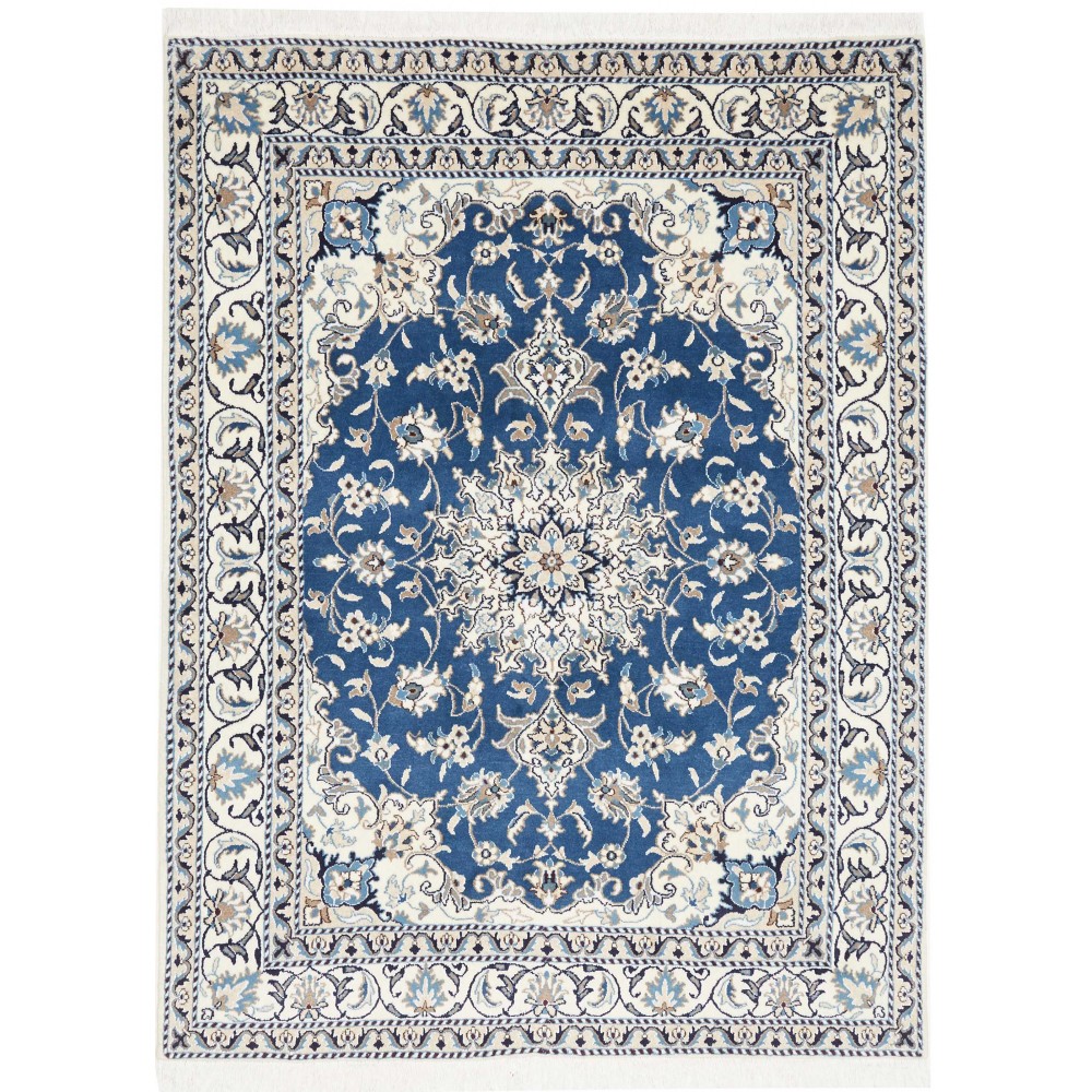 Tappeto Nain Kashmar Persia bianco grigio 153x205 Tappeto Nain Kashmar Persia bianco grigio 153x205