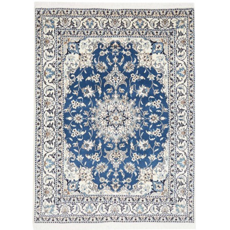 Tappeto Nain Kashmar Persia bianco grigio 153x205