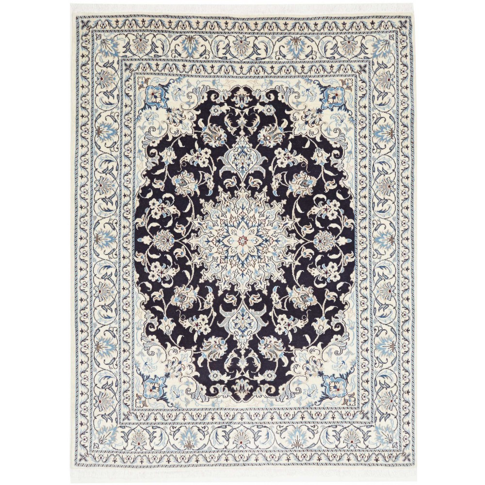 Tappeto Nain Kashmar Persia bianco grigio 150x200 Tappeto Nain Kashmar Persia bianco grigio 150x200