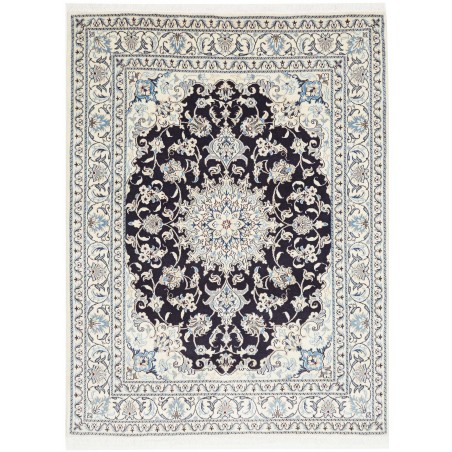 Tappeto Nain Kashmar Persia bianco grigio 150x200
