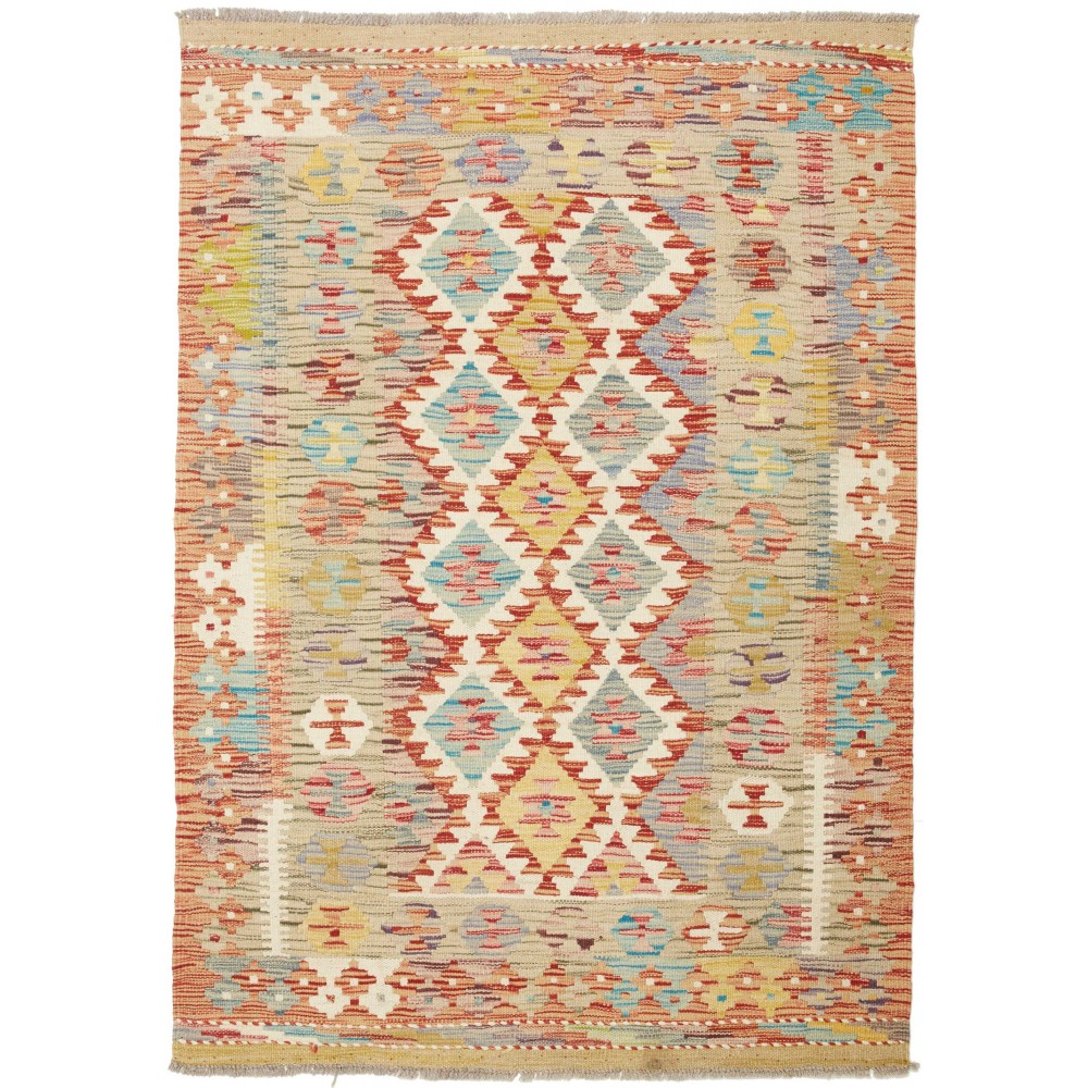 Tappeto Kilim Afghanistan marrone 98x137