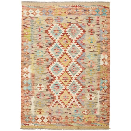 Tappeto Kilim Afghanistan marrone 98x137