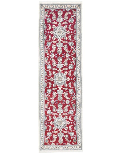 Tappeto Nain Kashmar Persia bianco marrone 83x293