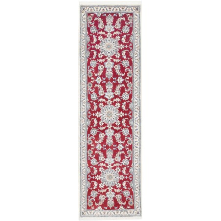 Tappeto Nain Kashmar Persia bianco marrone 83x293