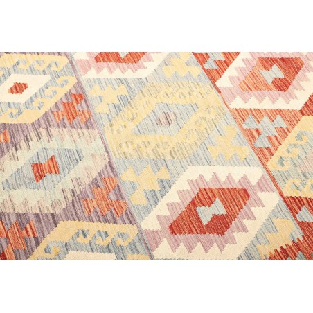 Tappeto Kilim Afghanistan bianco arancione 198x298