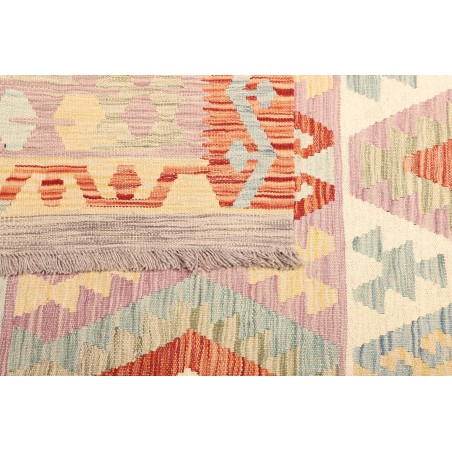 Tappeto Kilim Afghanistan bianco arancione 198x298