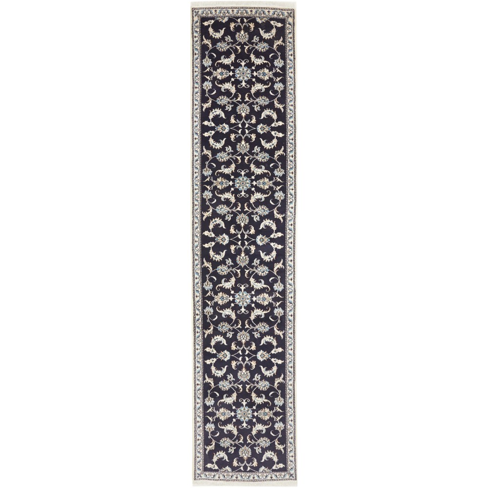 Tappeto Nain Kashmar Persia bianco 76x376 Tappeto Nain Kashmar Persia bianco 76x376
