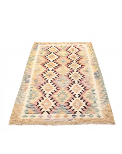 Tappeto Kilim Afghanistan giallo verde 104x187