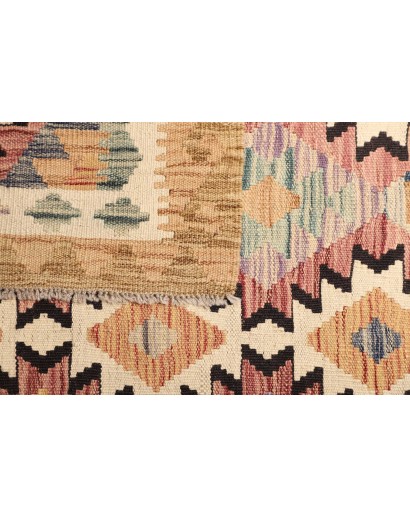 Tappeto Kilim Afghanistan giallo verde 104x187