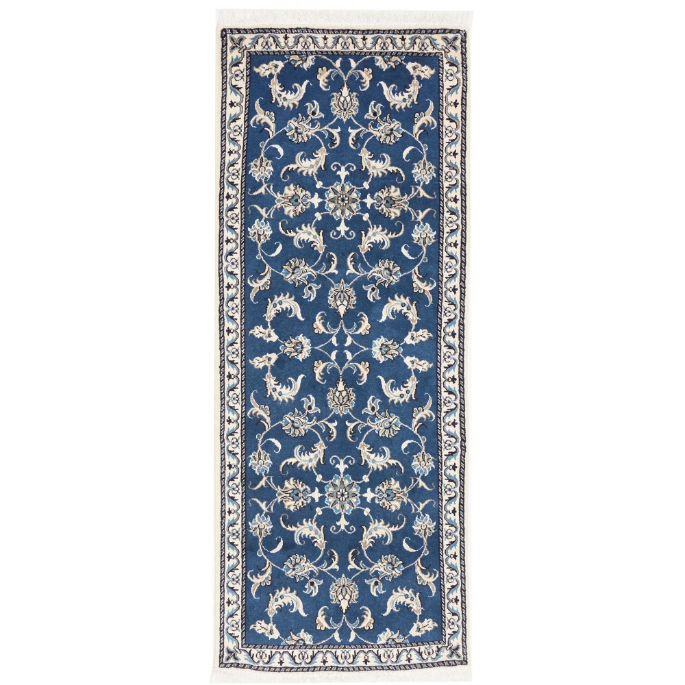 Tappeto Nain Kashmar Persia azzurro bianco 78x200 Tappeto Nain Kashmar Persia azzurro bianco 78x200