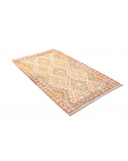 Tappeto Kilim Afghanistan giallo marrone 108x187