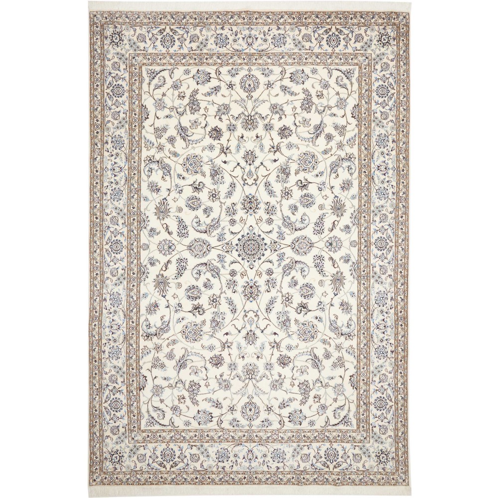 Tappeto Nain 9La Persia bianco grigio 243x361 Tappeto Nain 9La Persia bianco grigio 243x361