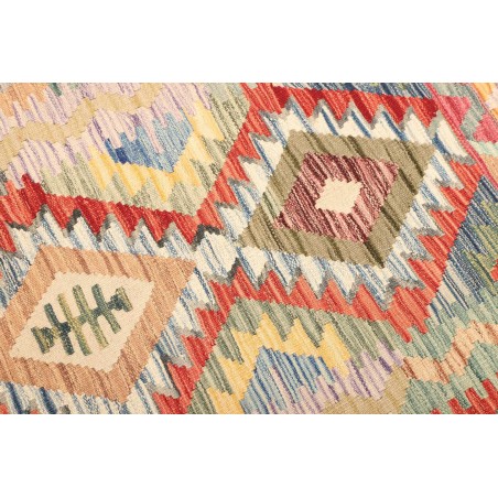 Tappeto Kilim Afghanistan giallo rosso 124x175