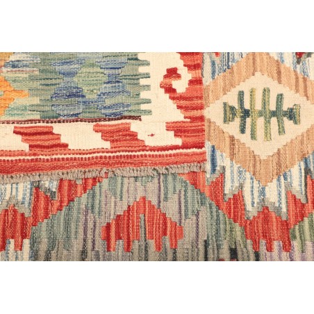 Tappeto Kilim Afghanistan giallo rosso 124x175