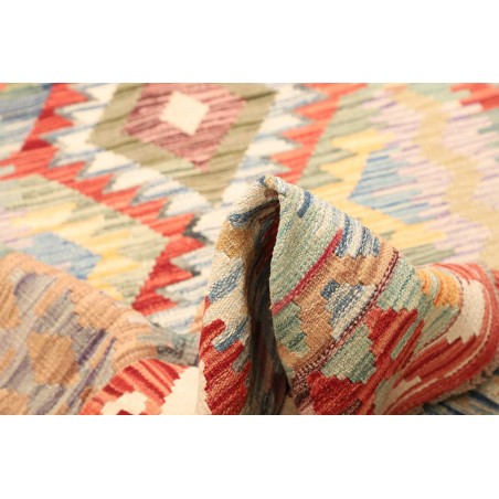 Tappeto Kilim Afghanistan giallo rosso 124x175