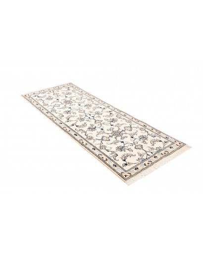 Tappeto Nain Kashmar Persia bianco grigio 80x198