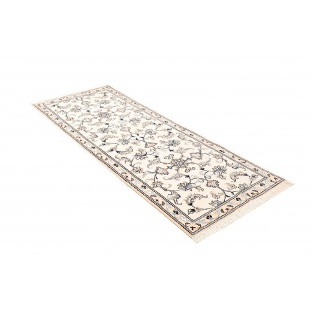 Tappeto Nain Kashmar Persia bianco grigio 80x198