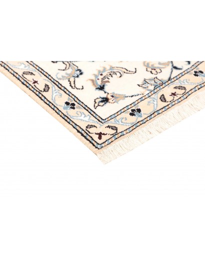 Tappeto Nain Kashmar Persia bianco grigio 80x198