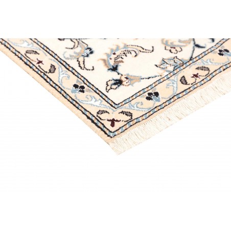 Tappeto Nain Kashmar Persia bianco grigio 80x198