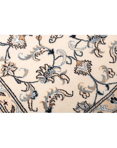 Tappeto Nain Kashmar Persia bianco grigio 80x198