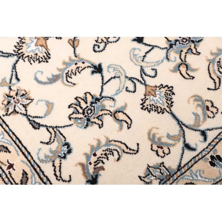 Tappeto Nain Kashmar Persia bianco grigio 80x198