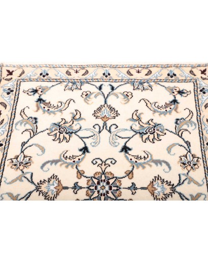 Tappeto Nain Kashmar Persia bianco grigio 80x198
