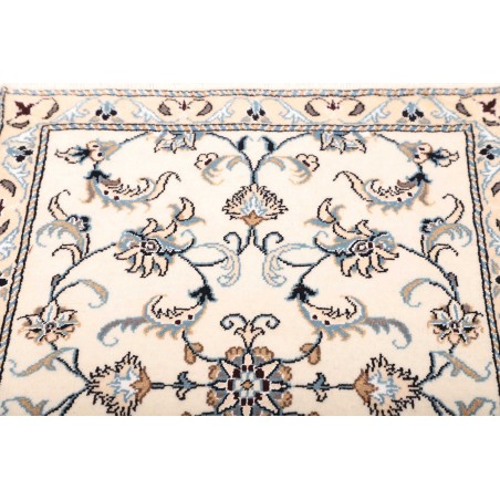 Tappeto Nain Kashmar Persia bianco grigio 80x198