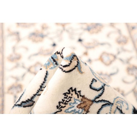 Tappeto Nain Kashmar Persia bianco grigio 80x198