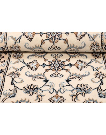 Tappeto Nain Kashmar Persia bianco grigio 80x198