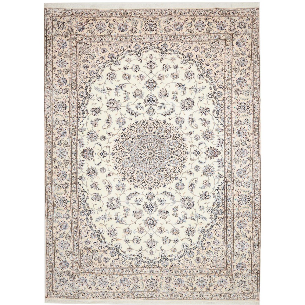 Tappeto Nain 9La Persia bianco grigio 250x340 Tappeto Nain 9La Persia bianco grigio 250x340