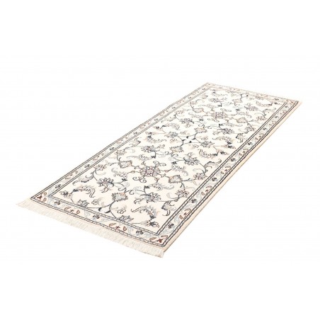 Tappeto Nain Kashmar Persia bianco grigio 83x200