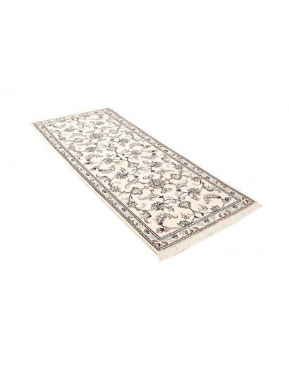 Tappeto Nain Kashmar Persia bianco grigio 83x200