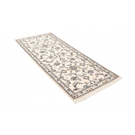 Tappeto Nain Kashmar Persia bianco grigio 83x200