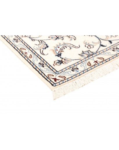 Tappeto Nain Kashmar Persia bianco grigio 83x200