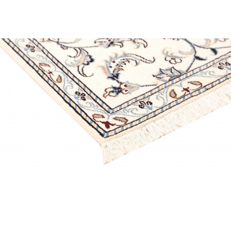 Tappeto Nain Kashmar Persia bianco grigio 83x200