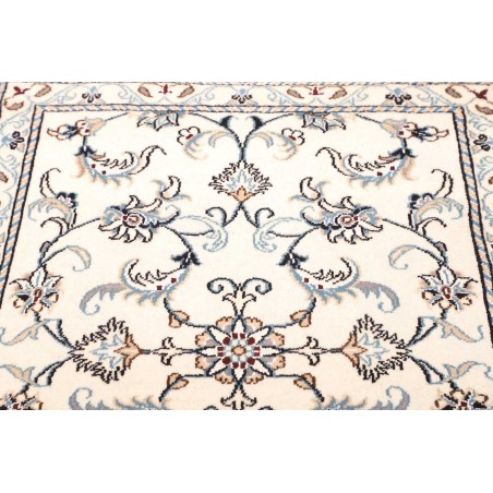 Tappeto Nain Kashmar Persia bianco grigio 83x200