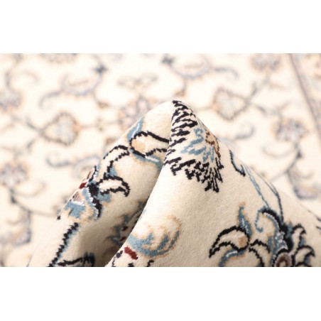 Tappeto Nain Kashmar Persia bianco grigio 83x200