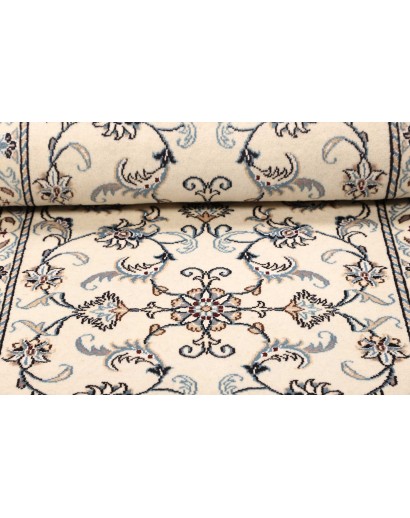 Tappeto Nain Kashmar Persia bianco grigio 83x200