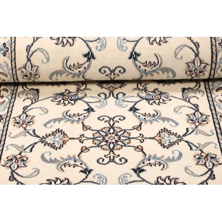 Tappeto Nain Kashmar Persia bianco grigio 83x200