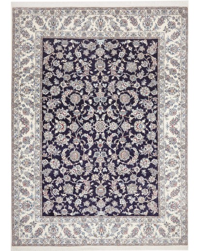 Tappeto Nain Kashmar Persia bianco grigio 249x344