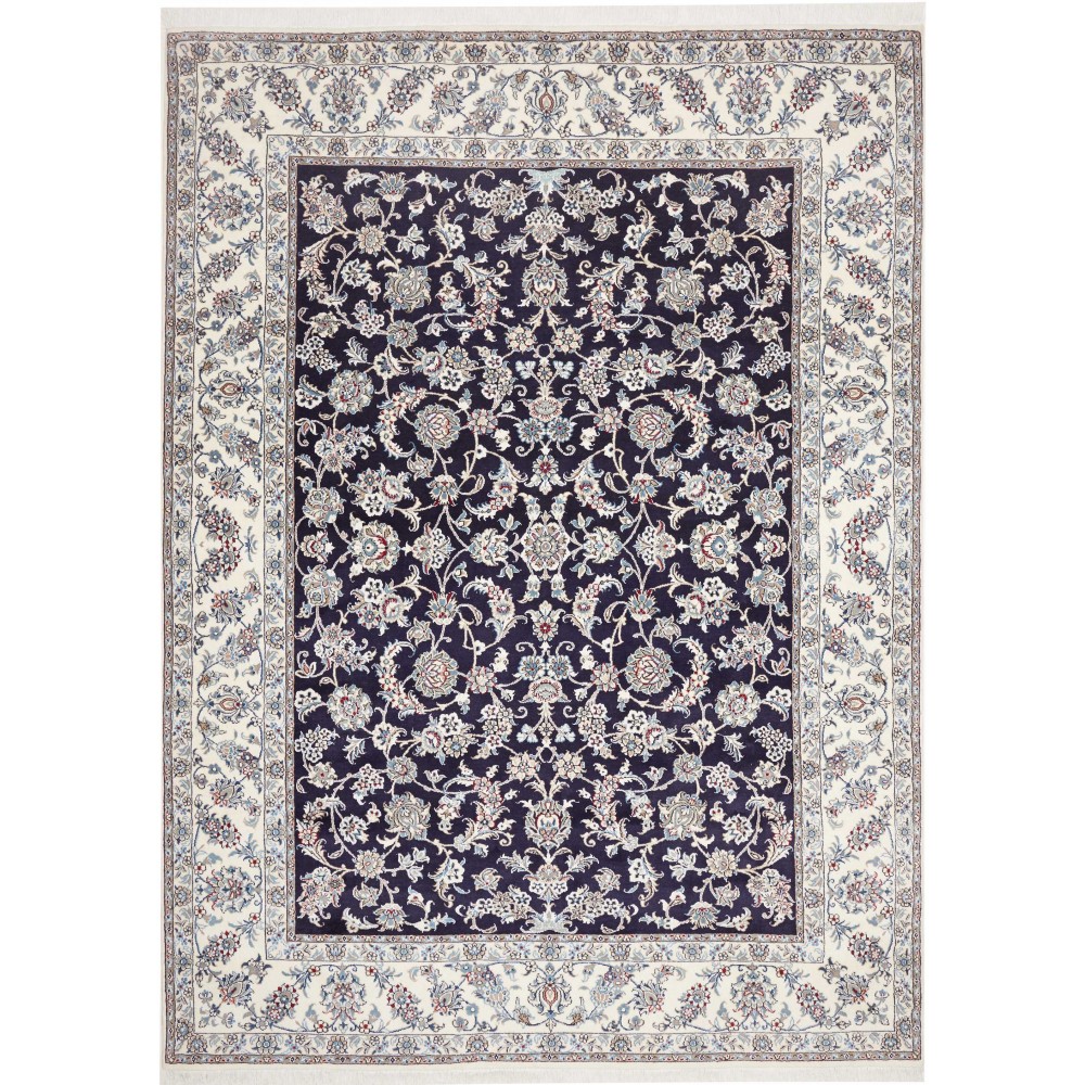 Tappeto Nain Kashmar Persia bianco grigio 249x344 Tappeto Nain Kashmar Persia bianco grigio 249x344