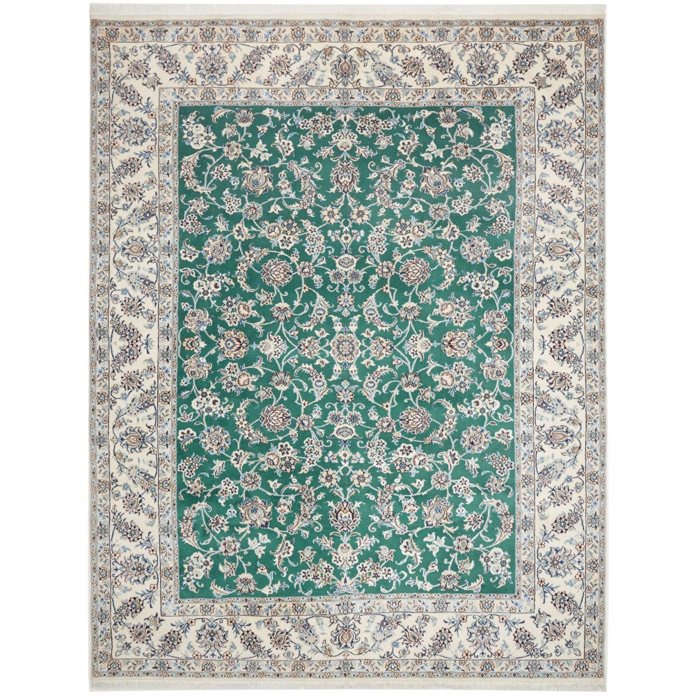 Tappeto Nain Kashmar Persia beige verde 244x328 Tappeto Nain Kashmar Persia beige verde 244x328