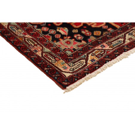 Tappeto Hamadan Persia rosso verde 130x500