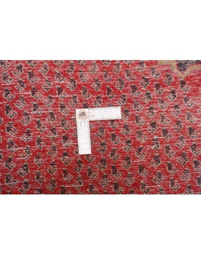 Tappeto Hamadan Persia rosso verde 130x500