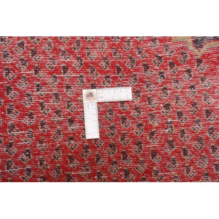 Tappeto Hamadan Persia rosso verde 130x500