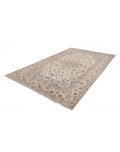 Tappeto Kashan Persia bianco grigio 200x307