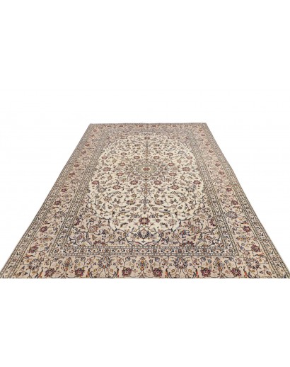 Tappeto Kashan Persia bianco grigio 200x307