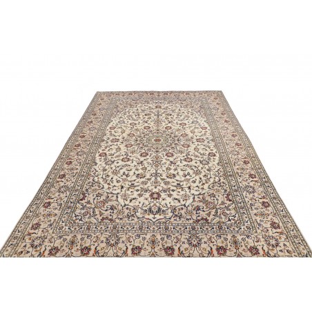 Tappeto Kashan Persia bianco grigio 200x307