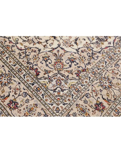 Tappeto Kashan Persia bianco grigio 200x307