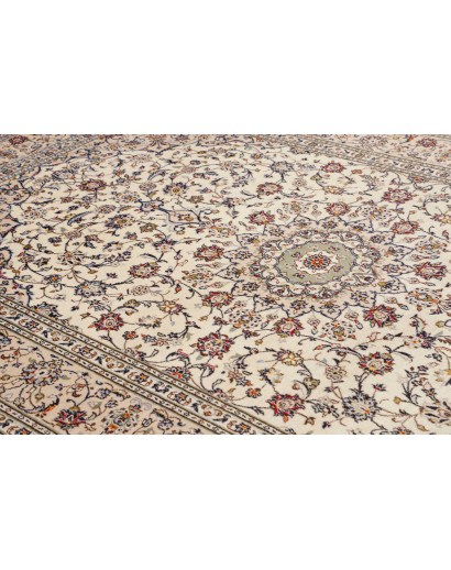 Tappeto Kashan Persia bianco grigio 200x307